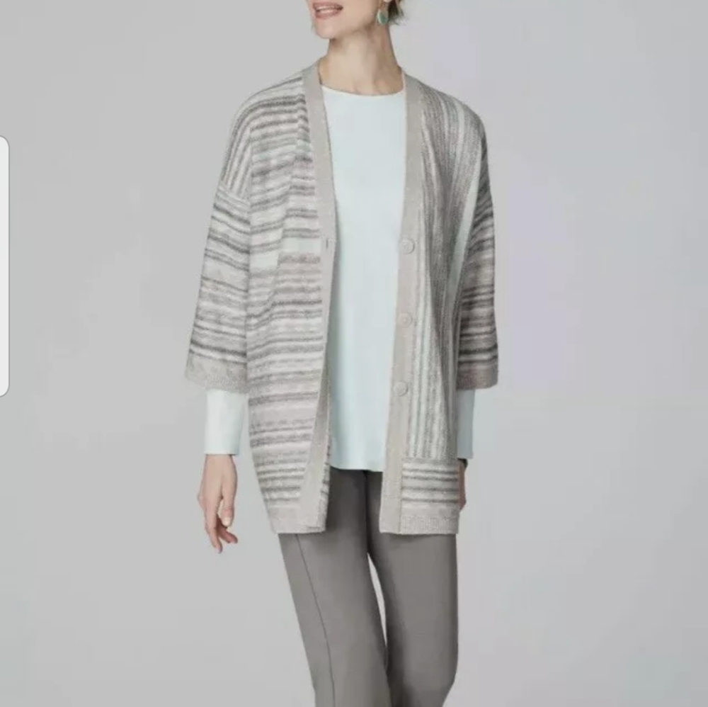 J.Jill Pure Dove Grey Cardigan